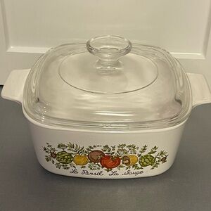 Rare Vintage Corning Ware Le Persil La Sauge A-1 1/2-B 1 1/2 qt Casserole w/Lid